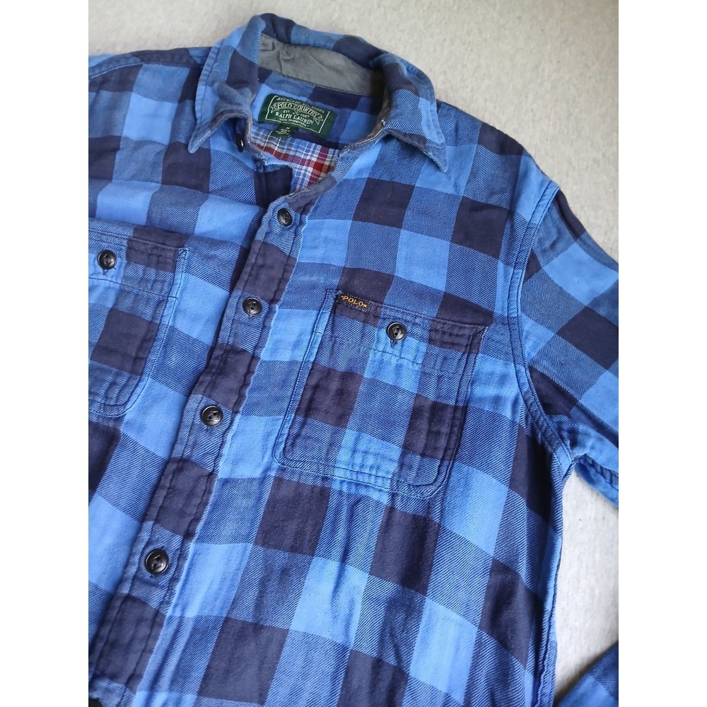 Ralph Lauren Polo Country Shirt Medium Flannel Button Down Plaid Western Cowboy